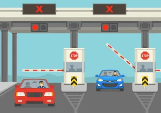 Traffic approach toll booth analogy